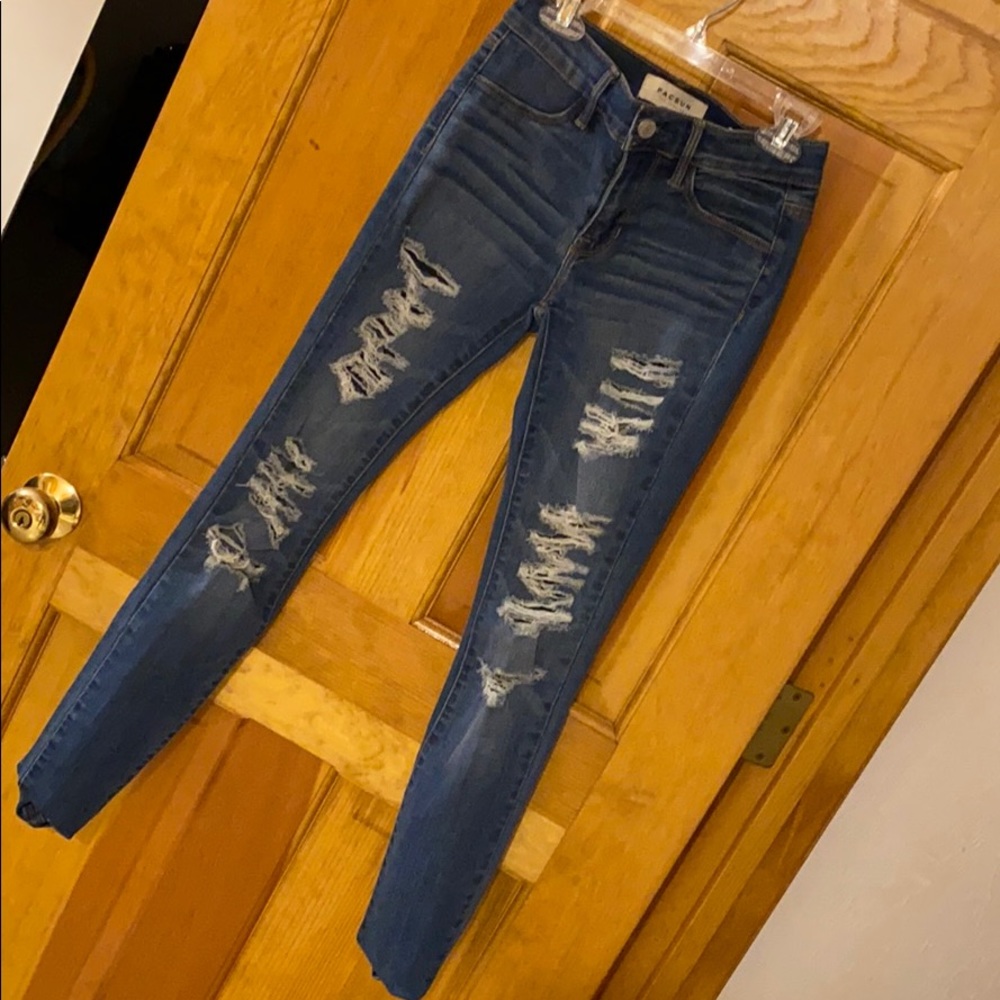 PACSUN ripped Jeggings.  Juniors waist 23